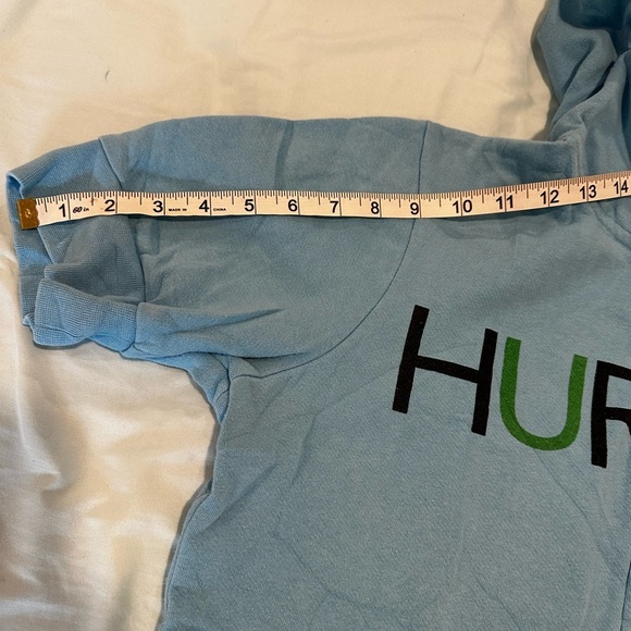 Women’s Hurley hoodie blue short sleeve. Yellow, Purple, Black Boombox Graphic L - Picture 6 of 11